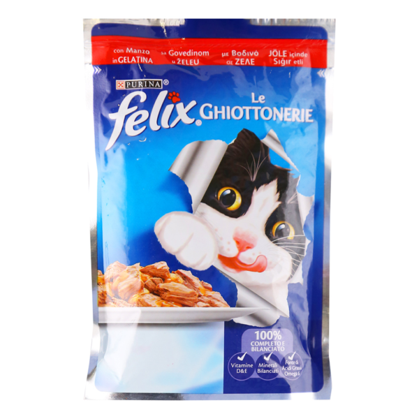 Felix Le Ghiottonerie kesica za mačke – govedina u želeu (85g) - FELIX