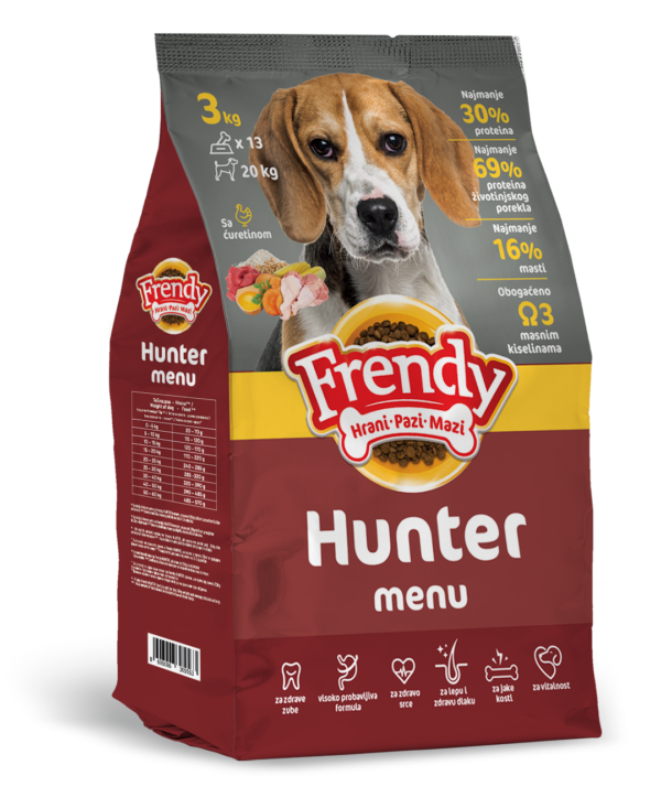 Frendy Hunter Menu – premium hrana za pse (3kg, 10kg, 20kg) - Frendy