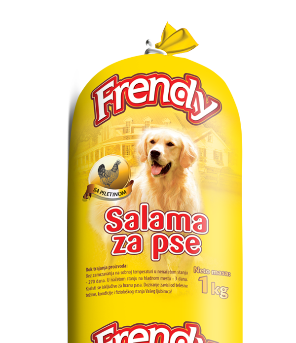 Frendy salama sa piletinom 1kg – kompletna hrana za pse - Frendy