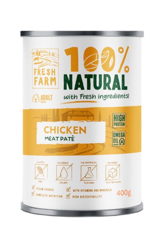 RESH FARM pašteta za pse – piletina 400g - Fresh Farm