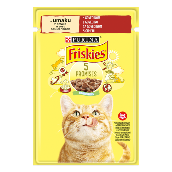 Friskies Adult kesica za mačke – govedina (85g) - PURINA
