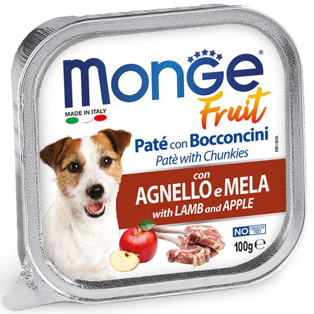 Monge Fruit pašteta za odrasle pse 100g – jagnjetina i jabuka - Monge