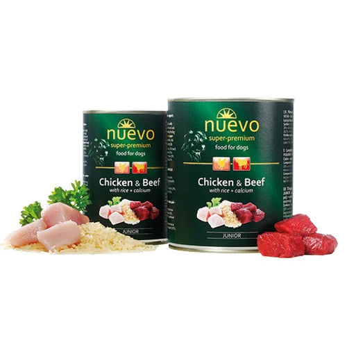 Nuevo super-premium konzervirana hrana za štence – piletina i junetina sa pirinčem 800g - Nuevo