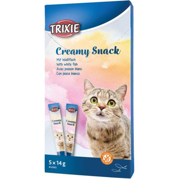 Trixie Creamy Snack – bela riba (5×14g)