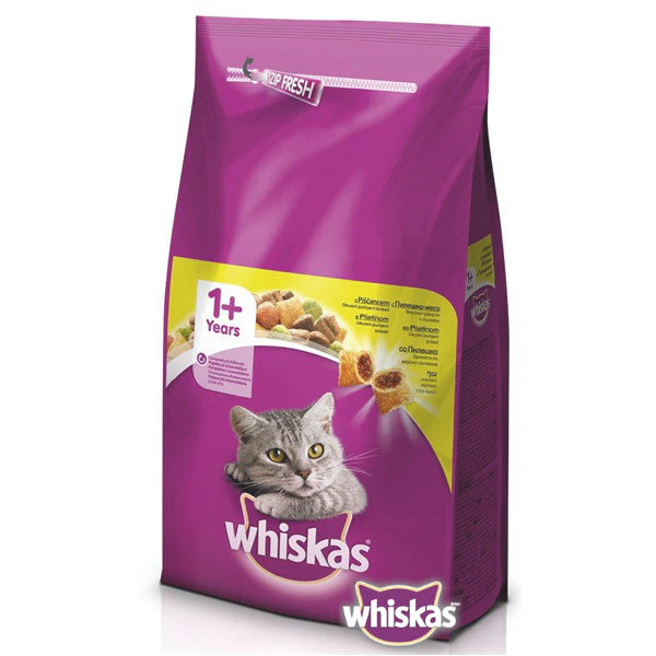 WHISKAS briketi za mačke – piletina (1+, 300g) - Whiskas