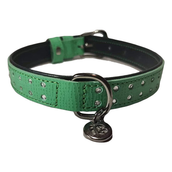 Disentra Crystal kožna ogrlica za pse – 20mm / 320–390mm - Džambo