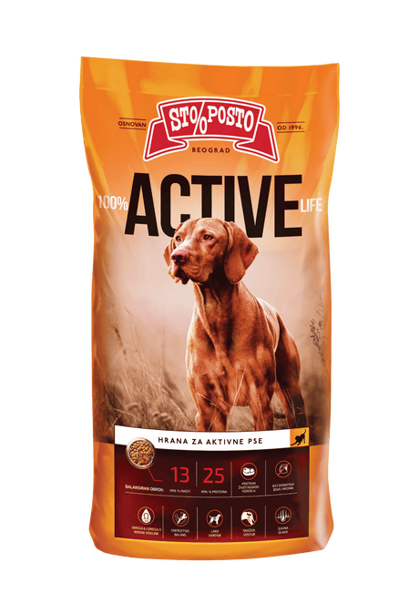ACTIVE – hrana za aktivne pse 10kg - Sto posto