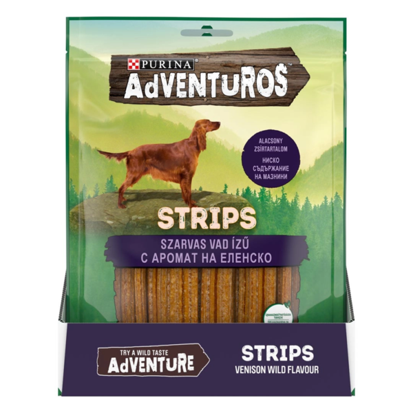 Adventuros Strips s mesom jelena 90g – poslastice za pse - PURINA