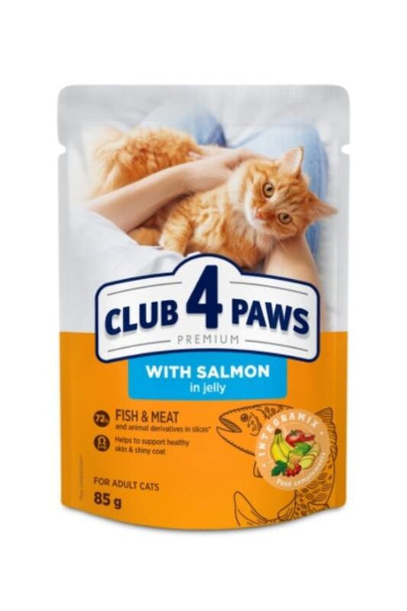 C4P sos za mačke – losos u želeu 85g - CLUB 4 PAWS