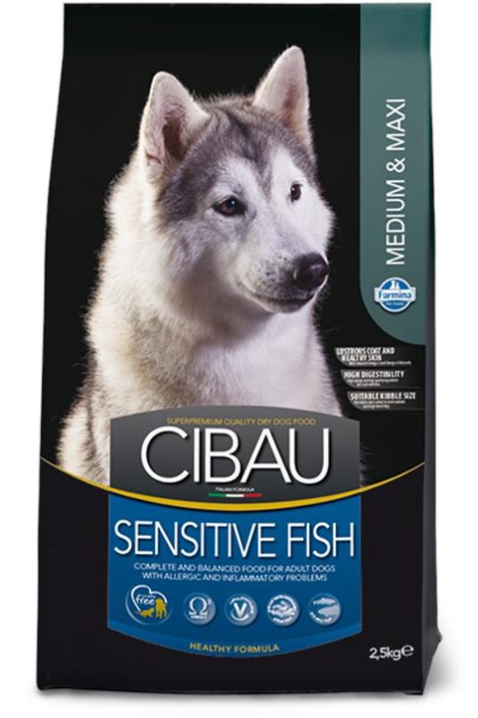 CIBAU Fish Med & Maxi Sensitive – suva hrana za odrasle pse srednjih i velikih rasa - CIBAU