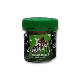 Dinapet hrana za ribice Tropical Mix 60 ml – kompletna granula za tropske ribe - Džambo