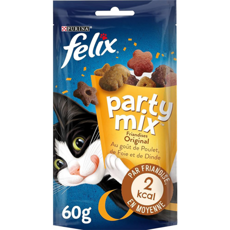 Felix Party Mix – Original (piletina, džigerica i ćuretina, 60g) - Džambo