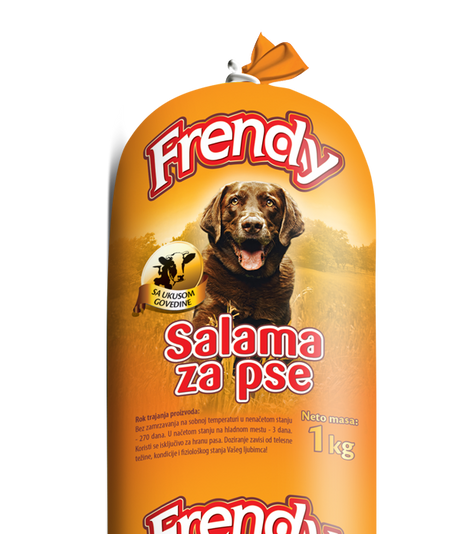 Frendy salama sa govedinom 1kg – kompletna hrana za pse - Frendy
