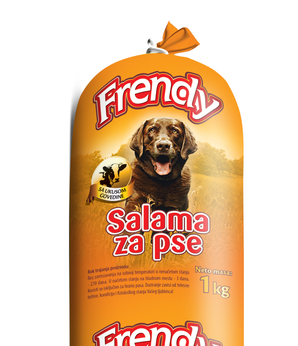 Frendy salama sa govedinom 1kg – kompletna hrana za pse - Frendy
