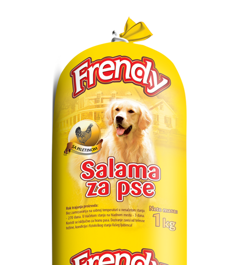 Frendy salama sa piletinom 1kg – kompletna hrana za pse - Frendy