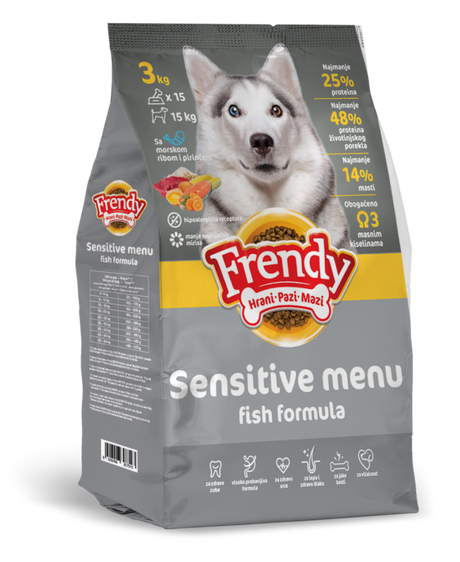 Frendy Sensitive Fish Menu – premium hrana za pse sa ribom (3kg, 10kg, 20kg) - Frendy