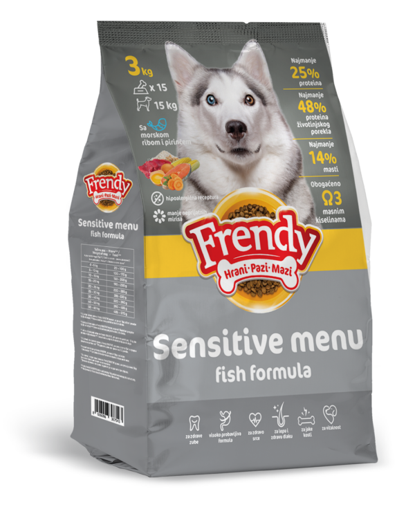 Frendy Sensitive Fish Menu – premium hrana za pse sa ribom (3kg, 10kg, 20kg) - Frendy