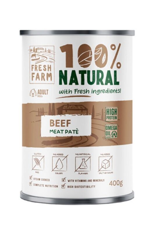 FRESH FARM pašteta za pse – govedina 400g - Fresh Farm