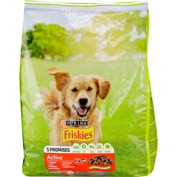 Friskies ACTIVE Govedina 2.4kg – suva hrana za pse - PURINA