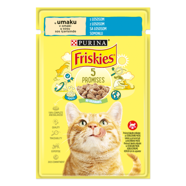 Friskies Adult kesica za mačke – losos (85g) - PURINA