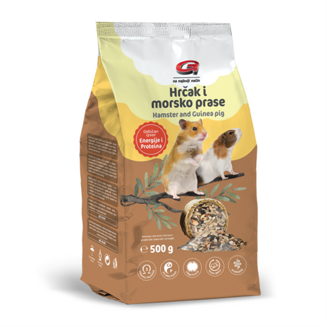 Hrana za hrčka i morsko prase 0,5kg – kompletna mešavina za glodare - Džambo