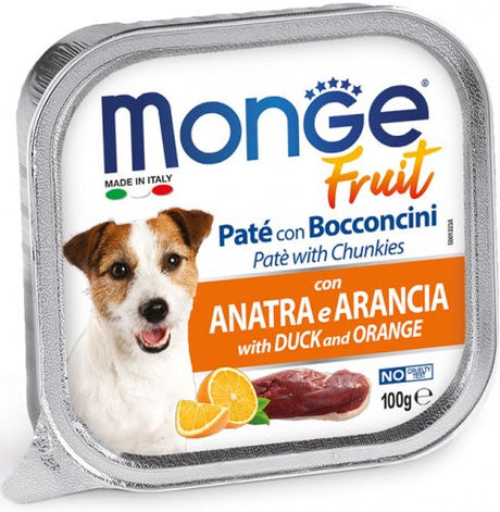 Monge Fruit pašteta za odrasle pse 100g – patka i pomorandža - Monge