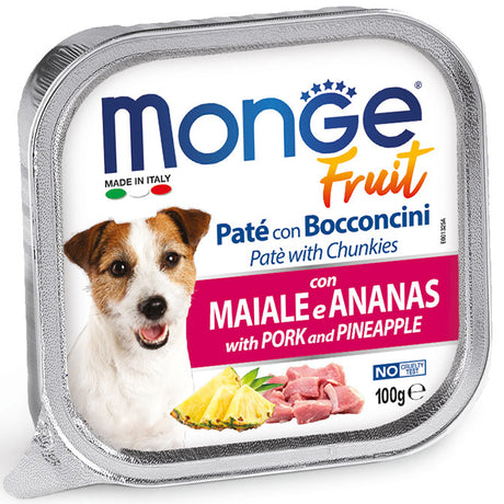 Monge Fruit pašteta za odrasle pse 100g – svinjetina i ananas - Monge