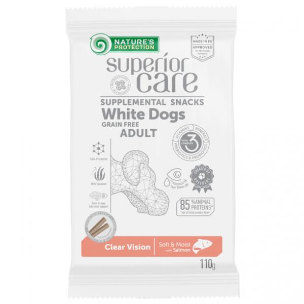 Nature’s Protection White Dog Clear Vision poslastice za pse – losos 110g - Nature’s Protection