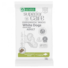 Nature’s Protection White Dog Hypoallergenic Dental poslastice za pse – bela riba 150g - Nature’s Protection