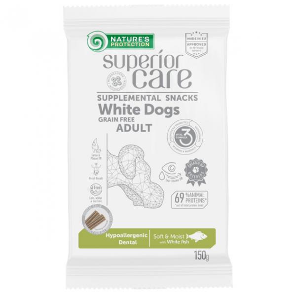 Nature’s Protection White Dog Hypoallergenic Dental poslastice za pse – bela riba 150g - Nature’s Protection