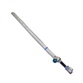 Ogrlica Metallic Gray za mačke sa zvončićem (12×300mm, 50g) - Džambo