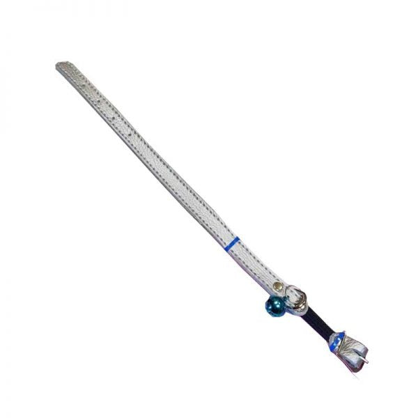 Ogrlica Metallic Gray za mačke sa zvončićem (12×300mm, 50g) - Džambo