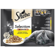Sheba Fine Flakes multipack za mačke – izbor živine u želeu (4×85g) - Sheba