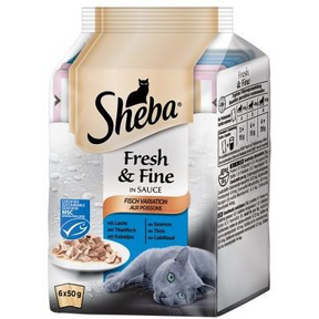Sheba Fresh & Fine multipack za mačke – mini izbor ribe (6×50g) - Sheba