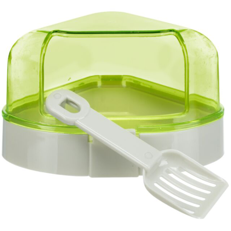 Trixie plastični pokriveni toalet za glodare – higijenski dodatak za kavez - Trixie