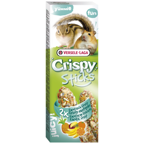 Versele Laga Crispy Sticks Hamster & Squirrels Exotic Fruit 110 g – poslastica za hrčke i veverice - Džambo