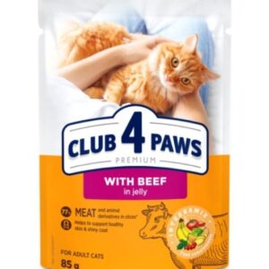 4P sos za mačke – govedina u želeu 85g