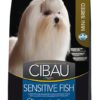 Cibau Fish Mini Sensitive – hrana za odrasle pse malih rasa – pakovanje