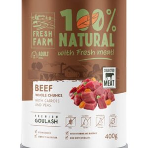 Fresh Farm gulaš za pse – govedina, šargarepa i grašak 400g